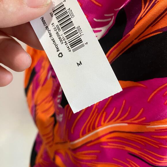 Old Navy NWT Banana Leaf Romper Black Pink & Orange Print Size M - Picture 8 of 10